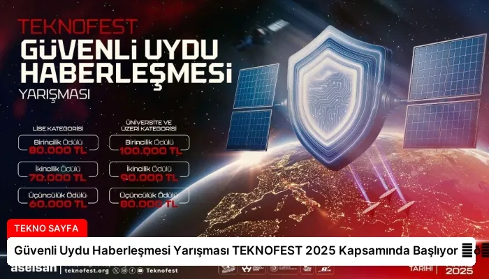 Güvenli Uydu Haberleşmesi Yarışması TEKNOFEST 2025 Kapsamında Başlıyor ⏬👇