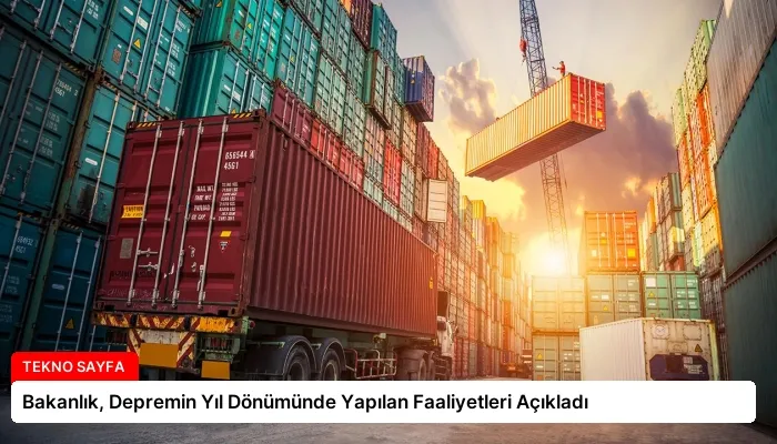 Bakanlık, Depremin Yıl Dönümünde Yapılan Faaliyetleri Açıkladı