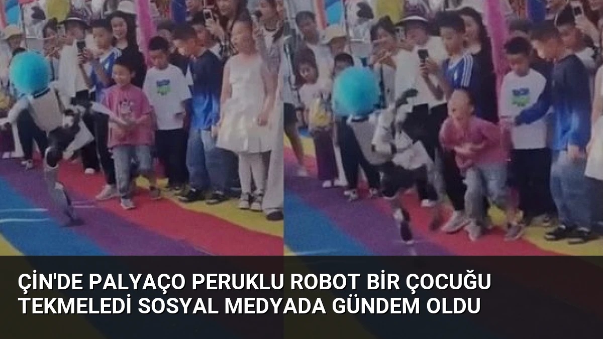 Çin’de Palyaço Peruklu Robot Bir Çocuğu Tekmeledi Sosyal Medyada Gündem Oldu
