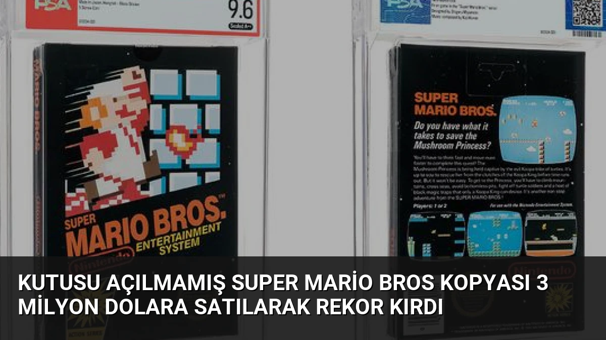 Kutusu Açılmamış Super Mario Bros Kopyası 3 Milyon Dolara Satılarak Rekor Kırdı