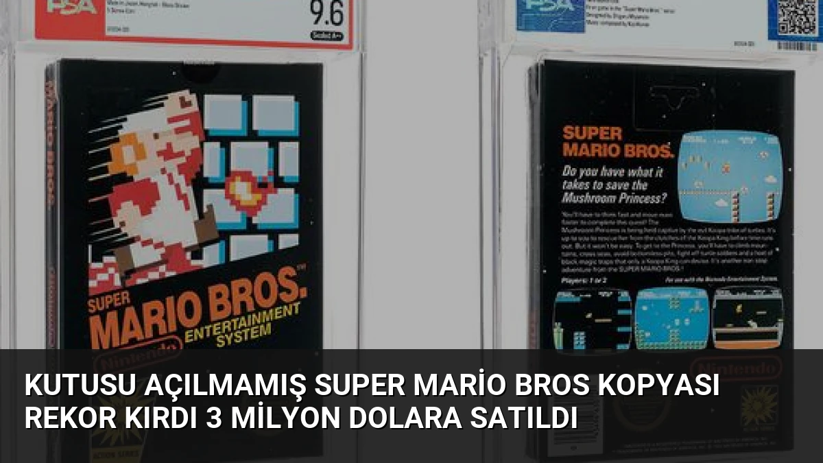 Kutusu Açılmamış Super Mario Bros Kopyası Rekor Kırdı 3 Milyon Dolara Satıldı